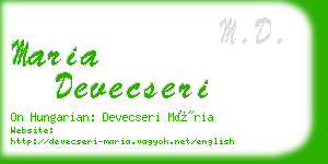 maria devecseri business card